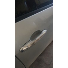 Накладки на ручки (4 шт, нерж) Carmos - Турецкая сталь для Nissan Primera P12 2002-2007 гг