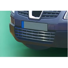Решітка в бампер (нерж.) для Nissan Qashqai 2007-2010 рр