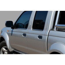 Зовнішня окантовка вікон (4 шт., нерж.) Carmos - Турецька сталь для Nissan NP300 1999-2015 рр