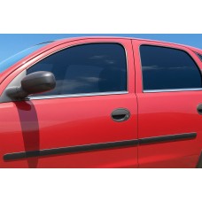 Зовнішня окантовка стекол (4 шт, нерж) для Opel Corsa C 2000- рр