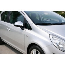Накладки на Зеркала (2 шт., Нержавейка) для Opel Corsa D 2007-2014 гг