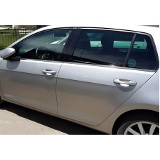 Нижні молдинги скла Black Chrome (4 шт, нерж) для Volkswagen Golf 7/E-Golf 2012-2020 рр