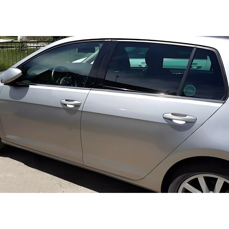 Нижні молдинги скла Black Chrome (4 шт, нерж) для Volkswagen Golf 7/E-Golf 2012-2020 рр
