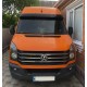 Козырек на лобовое стекло на раме V2 (черный глянец, 5мм) для Volkswagen Crafter 2006-2016 гг