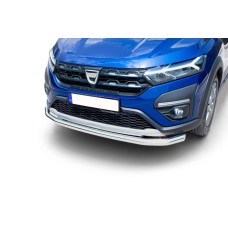 Передній захист Texas (60мм, нерж) для Dacia Sandero 2021- рр