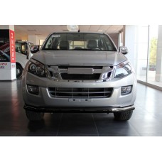 Передній захист Texas (76мм, чорний) для Isuzu D-Max 2011-2019 рр