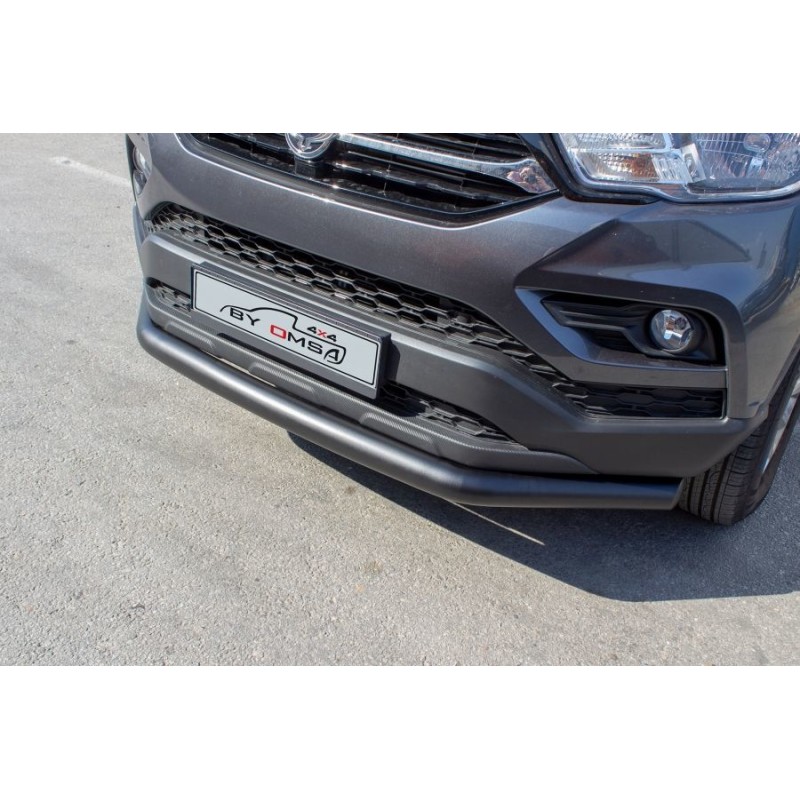 Передній захист Texas (76мм, чорний) для SsangYong Musso ІІ 2018- рр