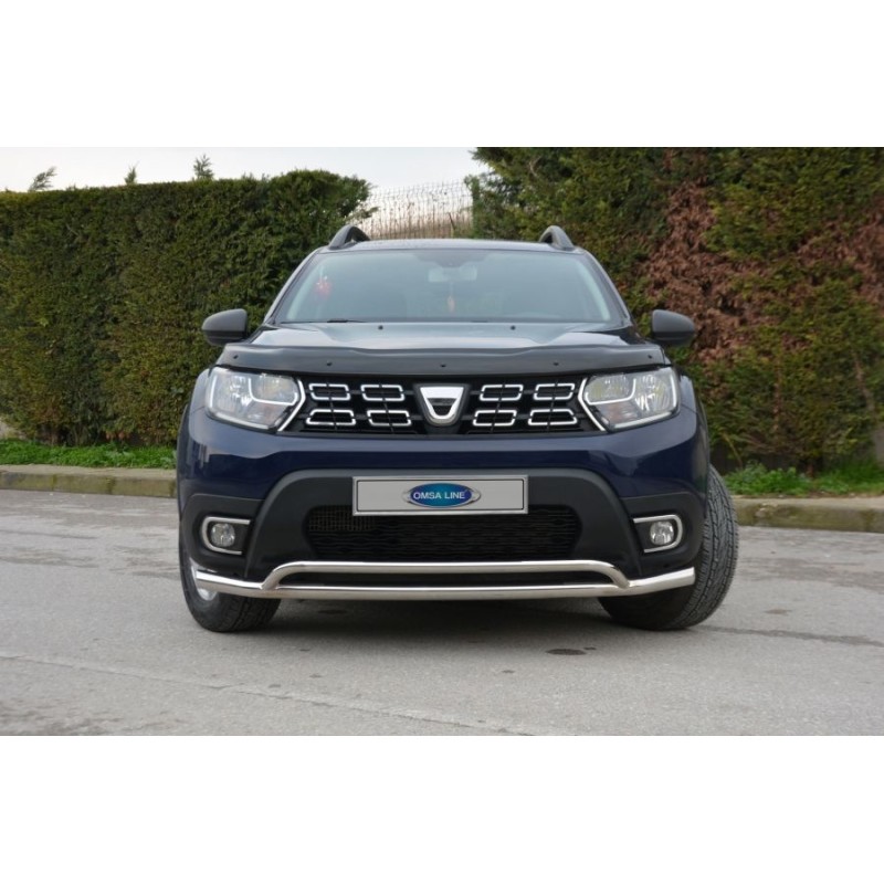 Передняя защита Vegas (60/42мм, нерж) для Renault Duster 2018-2024 гг