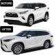 Боковые подножки OEM (2 шт., алюминий) для Toyota Highlander 2019- гг
