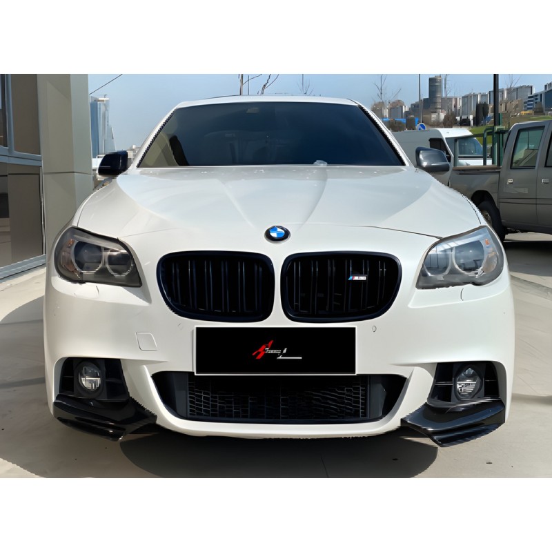 Накладка на передній бампер DPT Flap (для M-Performance, чорний глянець) для BMW 5 серія F-10/11/07 2010-2016 рр