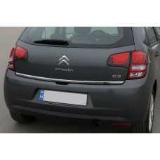 Нижняя кромка крышки багажника OmsaLine (нерж.) для Citroen C-3 2009-2016 гг