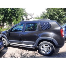 Накладки на задні вікна EuroCap (2 шт, ABS) для Dacia Duster 2008-2018 рр