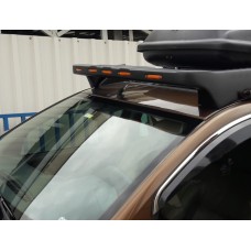 Козирьок лобовога скла V1 (LED, чорний мат) для Renault Duster 2008-2017 рр