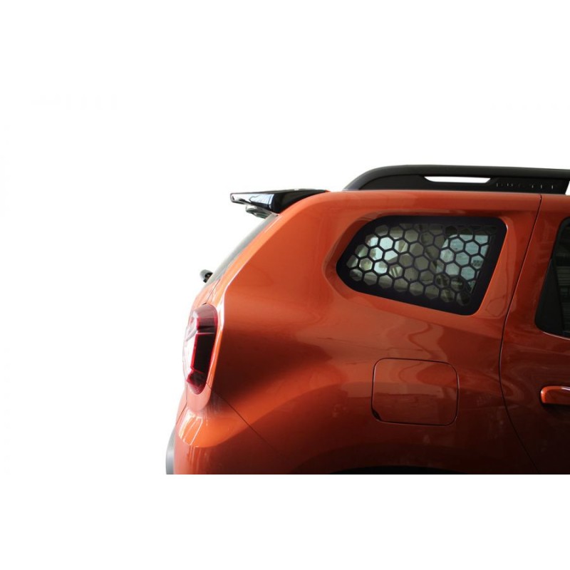 Накладки на задние окна OmsaLine (2 шт, ABS) для Renault Duster 2018-2024 гг