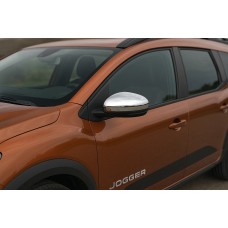 Накладки на зеркала (2 шт, нерж) для Dacia Jogger 2022- гг
