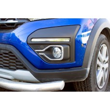 Накладки на протитуманки (2 шт, нерж) для Dacia Jogger