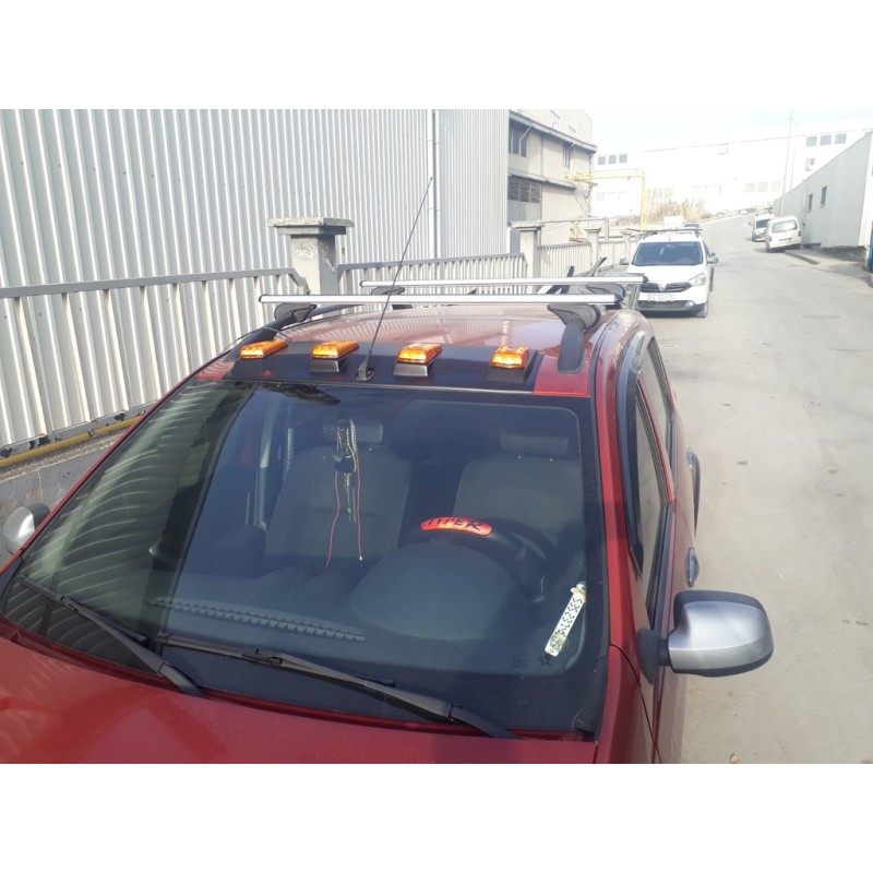 Козирьок лобовога скла (LED, чорний мат) для Renault Sandero 2007-2013 рр