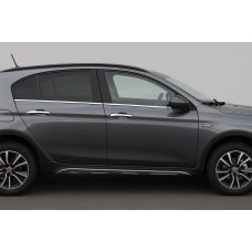 Нижні молдинги стекол (нерж) Carmos - Турецька сталь для Fiat Tipo Cross