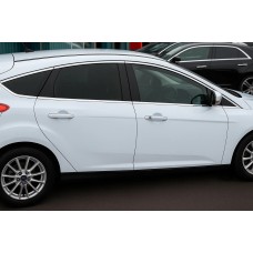 Полный комплект окантовки окон HB (12 шт, нержавейка) для Ford Focus III 2011-2017 гг