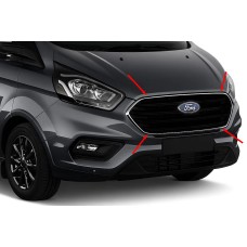 Окантовка на решітку радіатора 2018-2025 (4 шт., нерж.) для Ford Custom рр