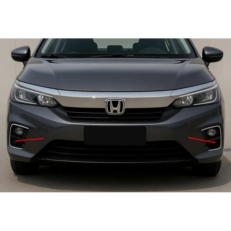 Окантовка протитуманок SD (2 шт, нерж) для Honda City 2021- рр