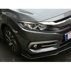 Хромированные Накладки на Решетку (2 шт, Нержавеющая Сталь) для Honda Civic Sedan 2021- гг