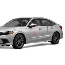 Молдинг на двері (4 шт, нерж.) для Honda Civic Sedan 2021- рр