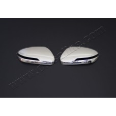Накладки на дзеркала V2 (2 шт, нерж) для Hyundai I-20 2014-2020 рр