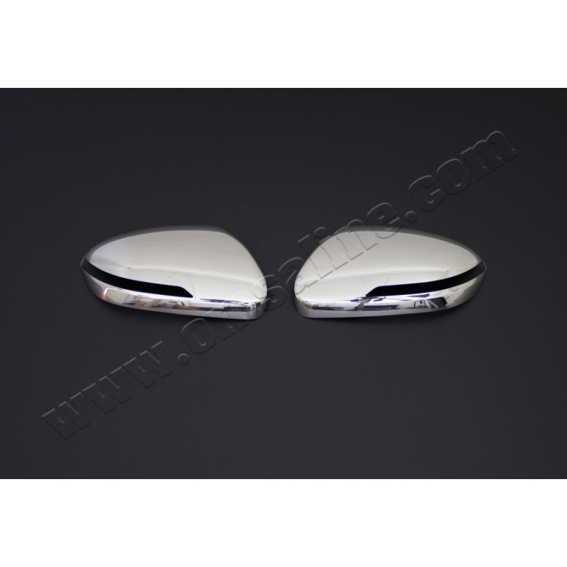 Накладки на дзеркала V2 (2 шт, нерж) для Hyundai I-20 2014-2020 рр