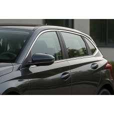 Полная окантовка окон (14 шт., нерж) для Hyundai I-20 2020- гг