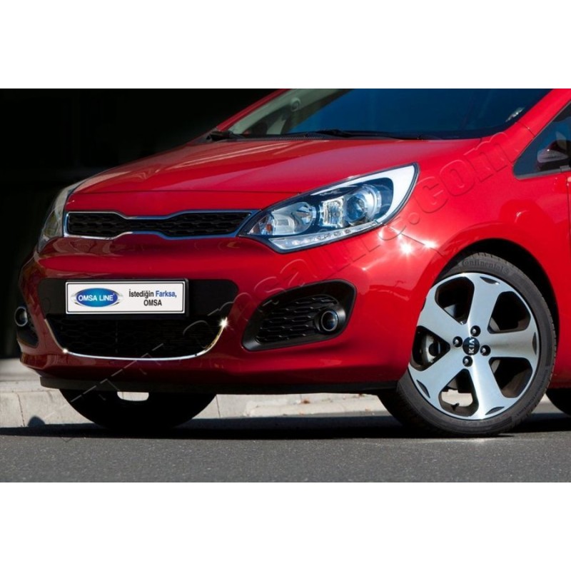 Накладка на решетку для HB (нерж) для Kia Rio 2012-2017 гг