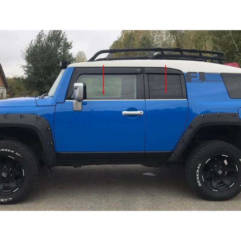 Нижня окантовка на вікна (нержавійка, 4 шт) для Toyota FJ Cruiser 2006-2022 рр