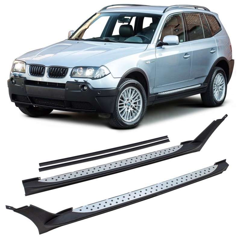 Боковые пороги Cixtai (2 шт., алюминий) для BMW X3 E-83 2003-2010 гг