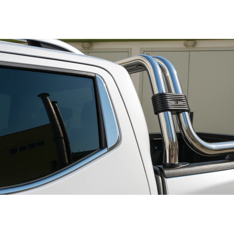 Накладки на задні стойки (2 шт, нерж) для Nissan Navara/NP300 2016- рр