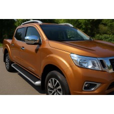Накладки на зеркала (2 шт, нержавейка) для Nissan Navara/NP300 2016- гг