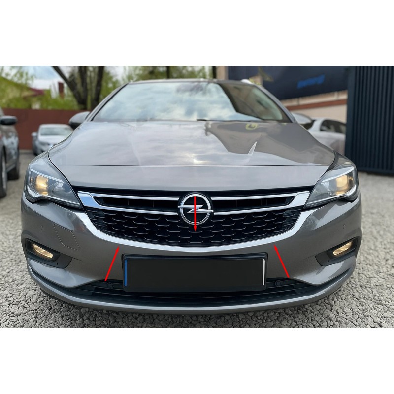 Обводка передньої решітки (нерж) для Opel Astra K 2016-2021 рр