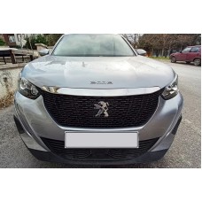Накладка на капот (1 шт, нержавейка) для Peugeot 2008 2019- гг