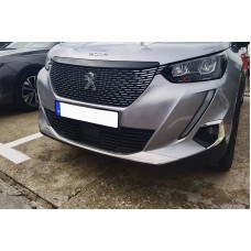 Накладка на передний бампер (2 шт, нержавейка) для Peugeot 2008 2019- гг