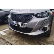Накладка на передній бампер (2 шт, нерж) для Peugeot 2008 2019- рр
