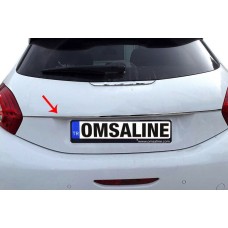 Хром планка над номером OmsaLine (нерж) для Peugeot 208 2012-2019 гг