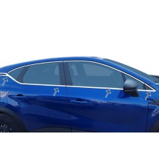 Окантовка вікон (8 шт, нерж.) для Renault Captur 2019- рр