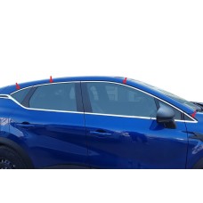 Верхня окантовка вікон (8 шт, нерж.) для Renault Captur 2019- рр