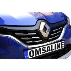 Накладки на решетку (6 шт, нерж.) для Renault Captur 2019- рр