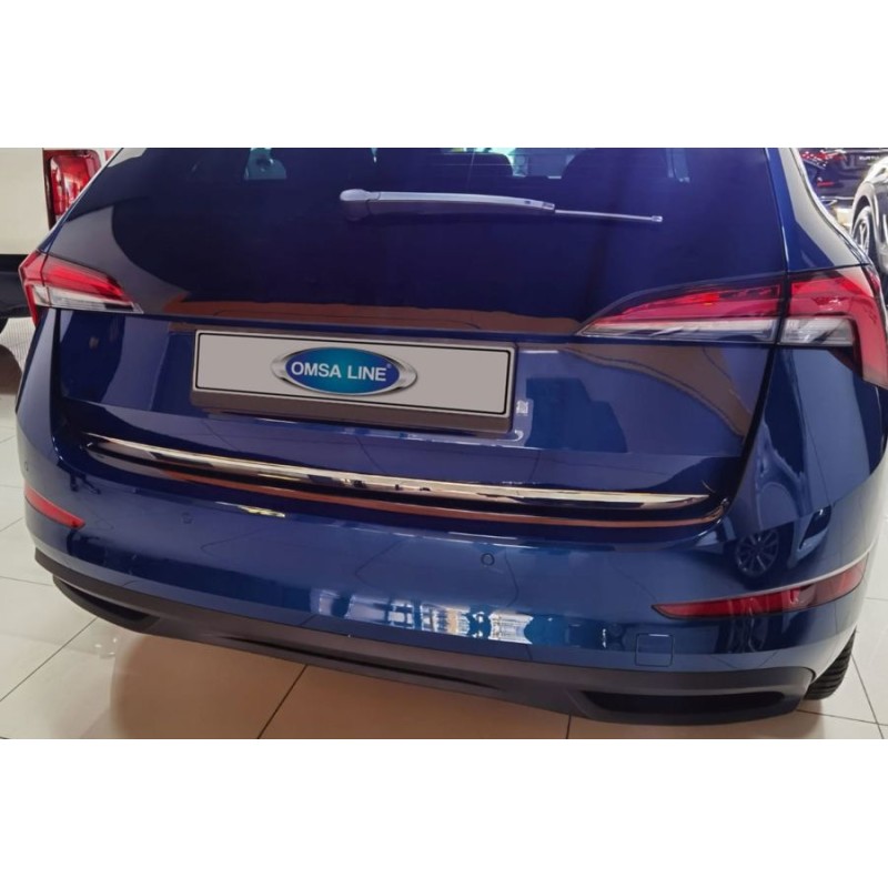 Кромка багажника OmsaLine (нерж.) для Skoda Scala