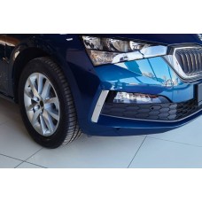 Накладки на протитуманки (2 шт, нерж) для Skoda Scala