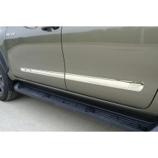 Накладки на молдинги OmsaLine (4 шт, нерж) для Toyota Hilux 2015- гг