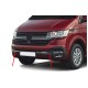 Накладки на решетку бампера 2019-2025 (3 шт, нержавейка) для Volkswagen T6 Накладки на решетку бампера 2019-2025 (3 шт, нержавейка) для Volkswagen T6
