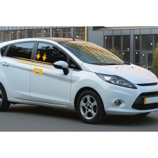 Молдинг скла (4 шт., нерж.) для Ford Fiesta 2008-2017 рр