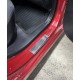 Накладки на пороги Carmos Blue V2 (4 шт, нерж) для Hyundai Accent 2011-2017 рр