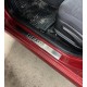 Накладки на пороги Carmos Blue V2 (4 шт, нерж) для Hyundai Accent 2011-2017 рр